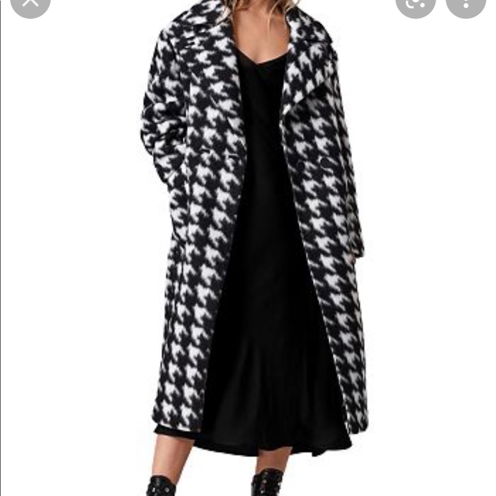 All Saints Eda Houndstooth Coat size US 6